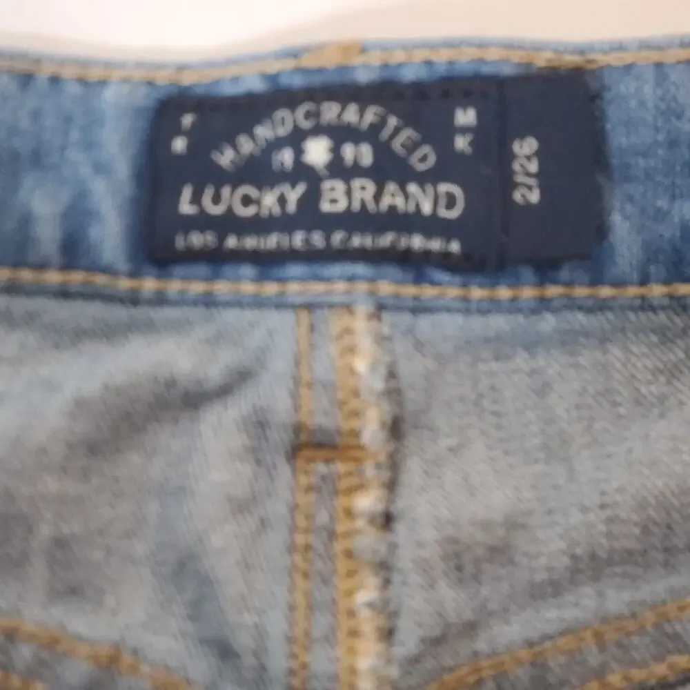 Lucky Brand Denim Jean Womens High Pencil Skirt Size 2/ 26 Light Wash Raw Hem